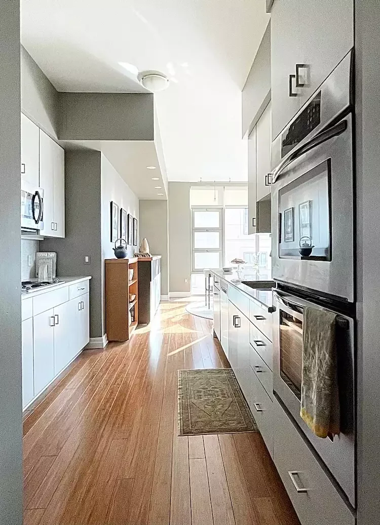 33 Smart Kitchen Layout Ideas for Better Flow and Function 2 Semi-Open Galley Kitchen