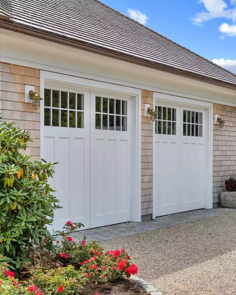 52 Stunning Garage Door Ideas to Boost Your Curb Appeal 34 Shaker-Style Garage Doors