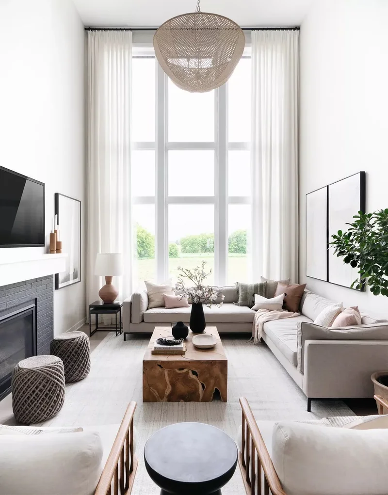 Contemporary Living Room Decorating Ideas That Stand the Test of Time 31 Sheer Curtains