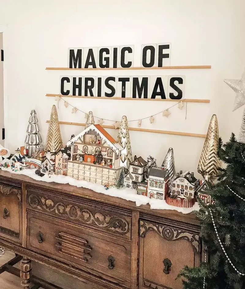 20 Christmas Village Display Ideas for Nostalgic Holidays 14 Shimmery Village