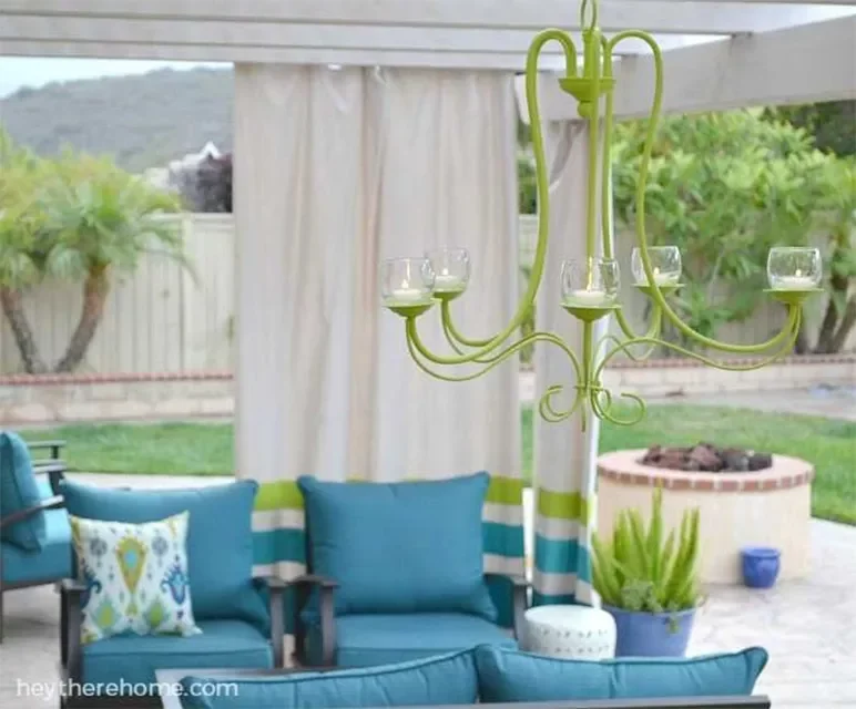 36 Creative DIY Patio Ideas to Upgrade Your Backyard 25 Shine an Outdoor Chandelier