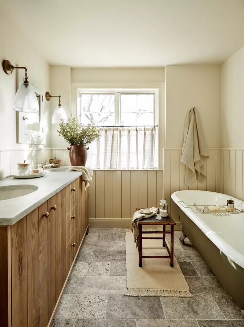 39 Shiplap Bathroom Designs From Farmhouse to Modern Style 32 Shiplap Half Wall