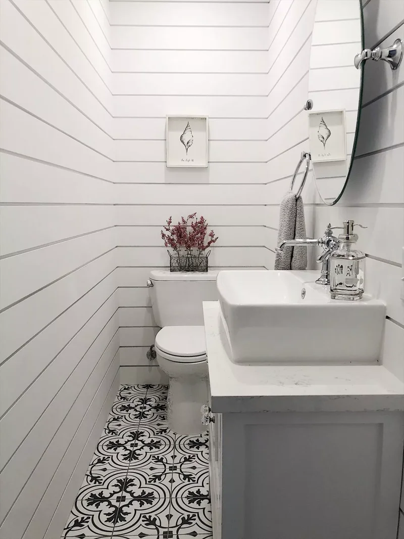 39 Shiplap Bathroom Designs From Farmhouse to Modern Style 1 Shiplap Powder Room