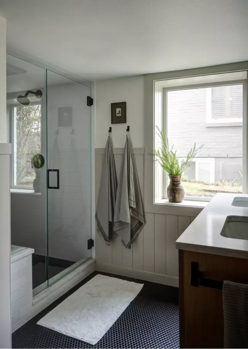 39 Shiplap Bathroom Designs From Farmhouse to Modern Style 21 Shiplap Wall + Window Trim