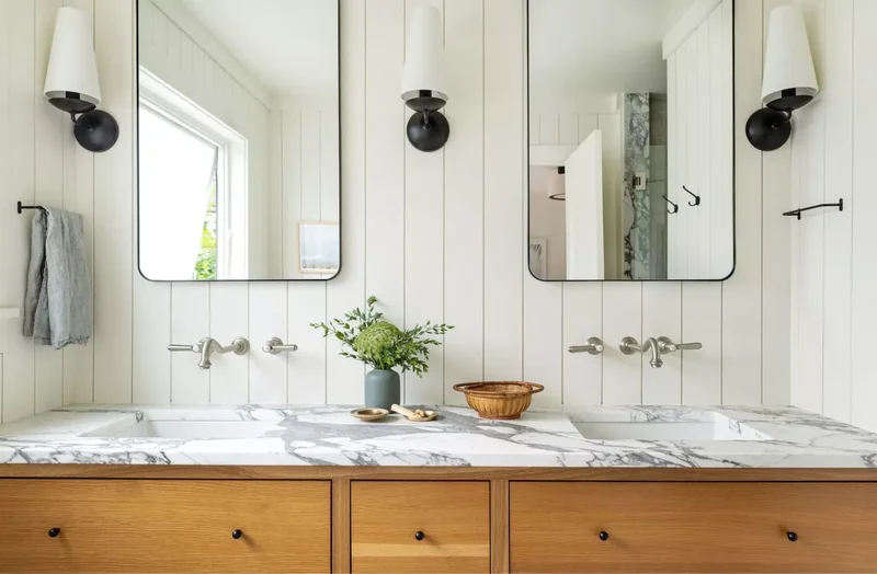 39 Shiplap Bathroom Designs From Farmhouse to Modern Style 5 Shiplap With Black Accents
