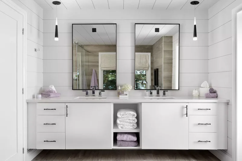 39 Shiplap Bathroom Designs From Farmhouse to Modern Style 7 Shiplap With Modern Accents