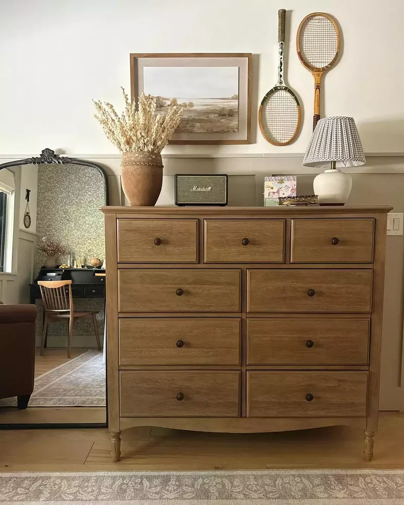 36 Beautiful Dresser Styling Ideas You Need to See Today 1 Show Your Personality by Displaying Something Unexpected