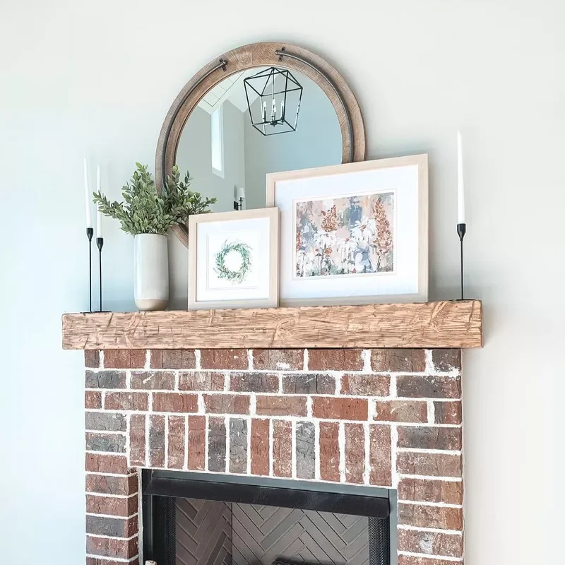 34 Cozy Farmhouse Fireplace Designs to Transform Your Room 6 Showcase Digital Prints in Pretty Frames