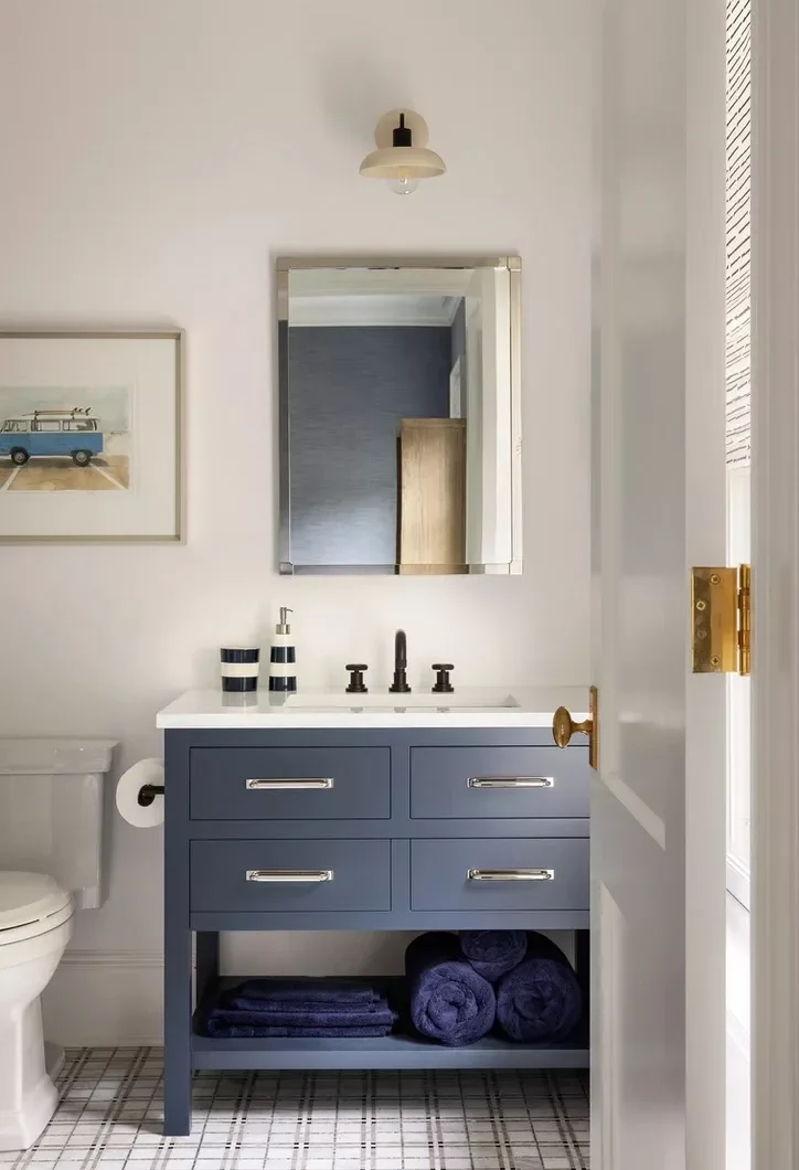 Single Vanity With a Shelf