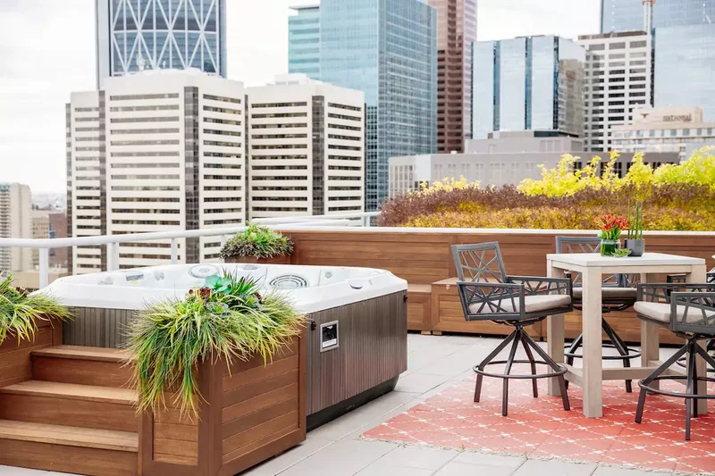 Sky-High Hot Tub Deck