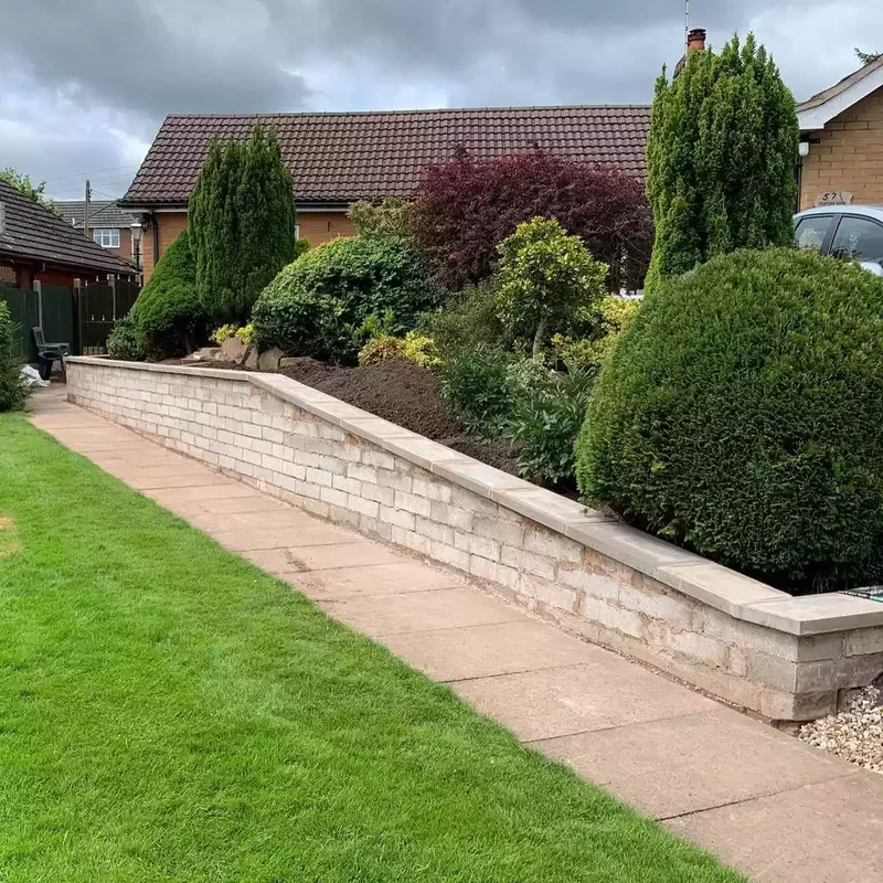 20 Stunning Garden Wall Ideas to Transform Your Landscape 15 Slanted Brick Wall