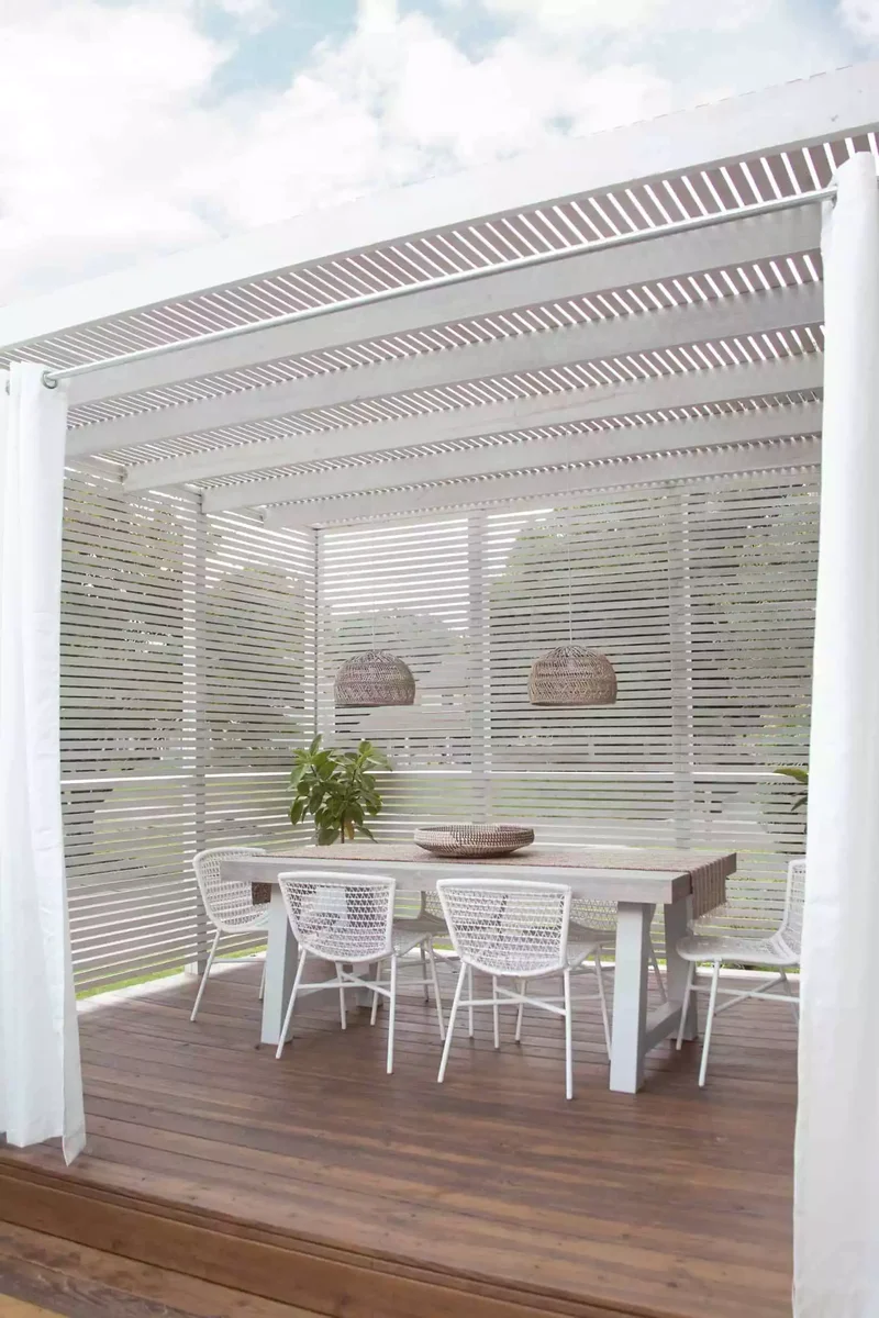 20 Stunning Modern Pergola Designs to Shade Your Backyard 7 Slat Wood Pergola
