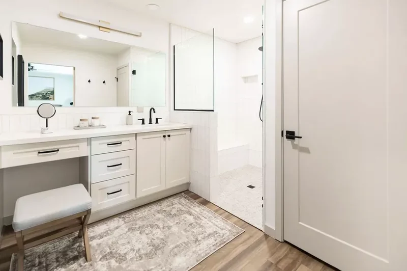 20 Makeup Vanity Ideas to Make Your Morning Routine Luxe 15 Slide in a Stool