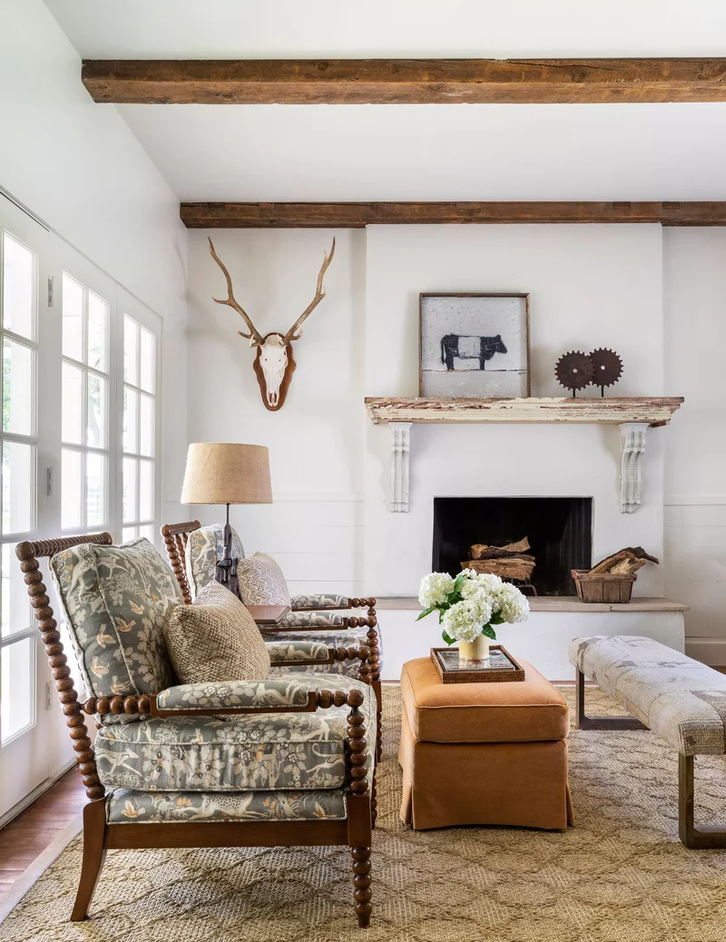 33 Stylish Ottoman Decorating Ideas for Your Living Room 3 Slipcovered Ottoman Decor Ideas