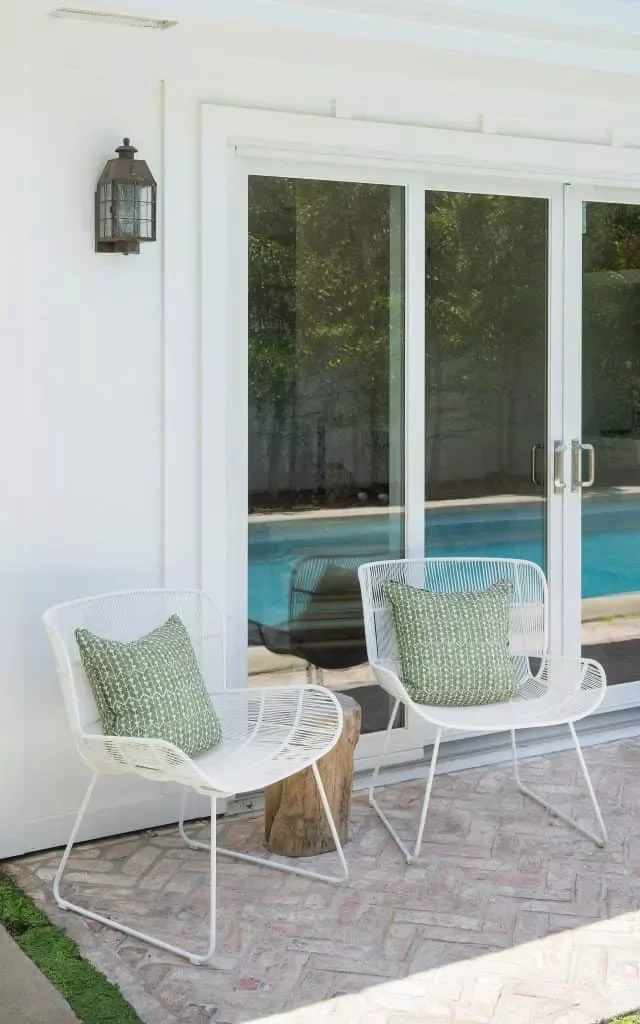 Small Herringbone Brick Patio