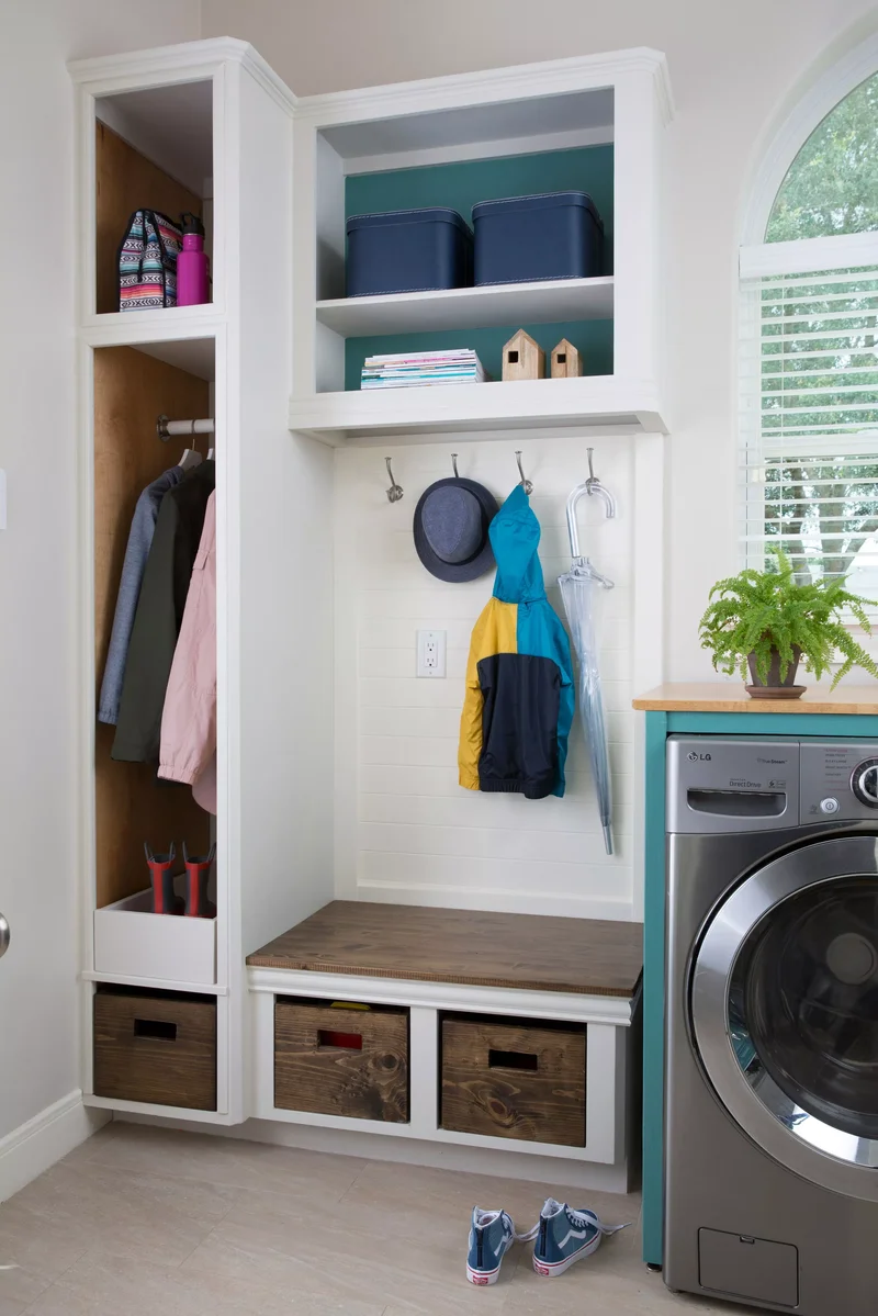 31 Compact Mudroom Ideas to Boost Style and Functionality 29 Small Mudroom Laundry Room