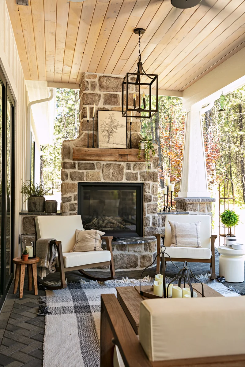 39 Outdoor Fireplace Designs for Your Cozy Retreat Space 16 Small Porch Fireplace