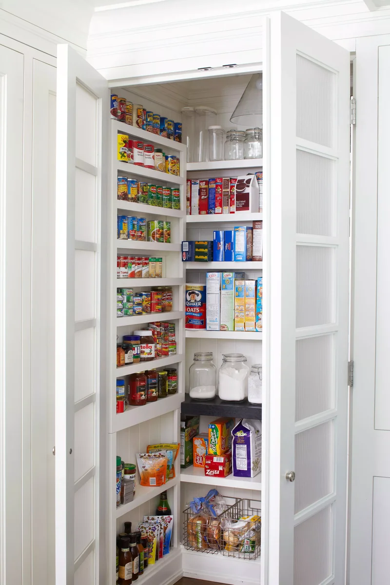35 Walk-In Pantry Ideas to Maximize Your Storage Space 8 Small Walk-In Pantry Storage