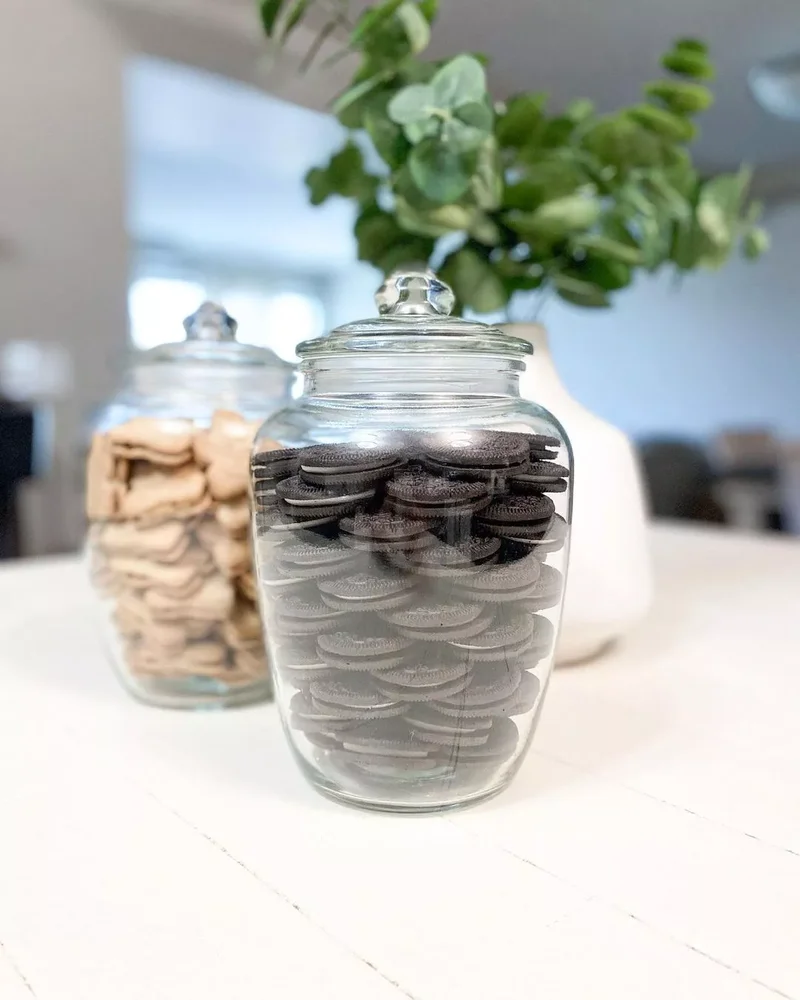 20 Kitchen Island Styling Ideas to Transform Your Space 20 Snack Jars