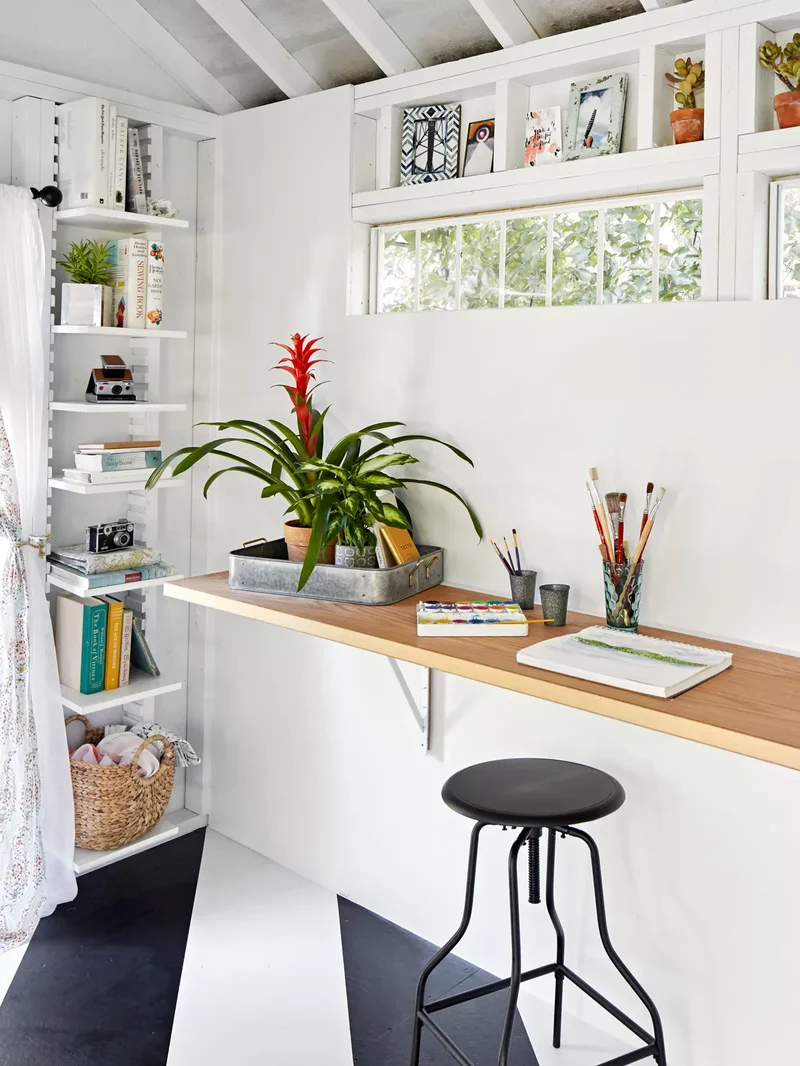 12 She Shed Design Ideas for Your Perfect Backyard Retreat 2 Space-Saving Design