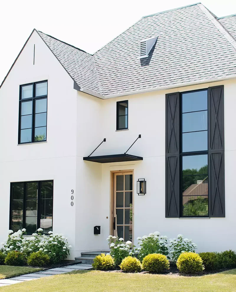 82 Stunning Front Yard Landscaping Ideas to Try This Spring 79 Square House, Round Shrubs