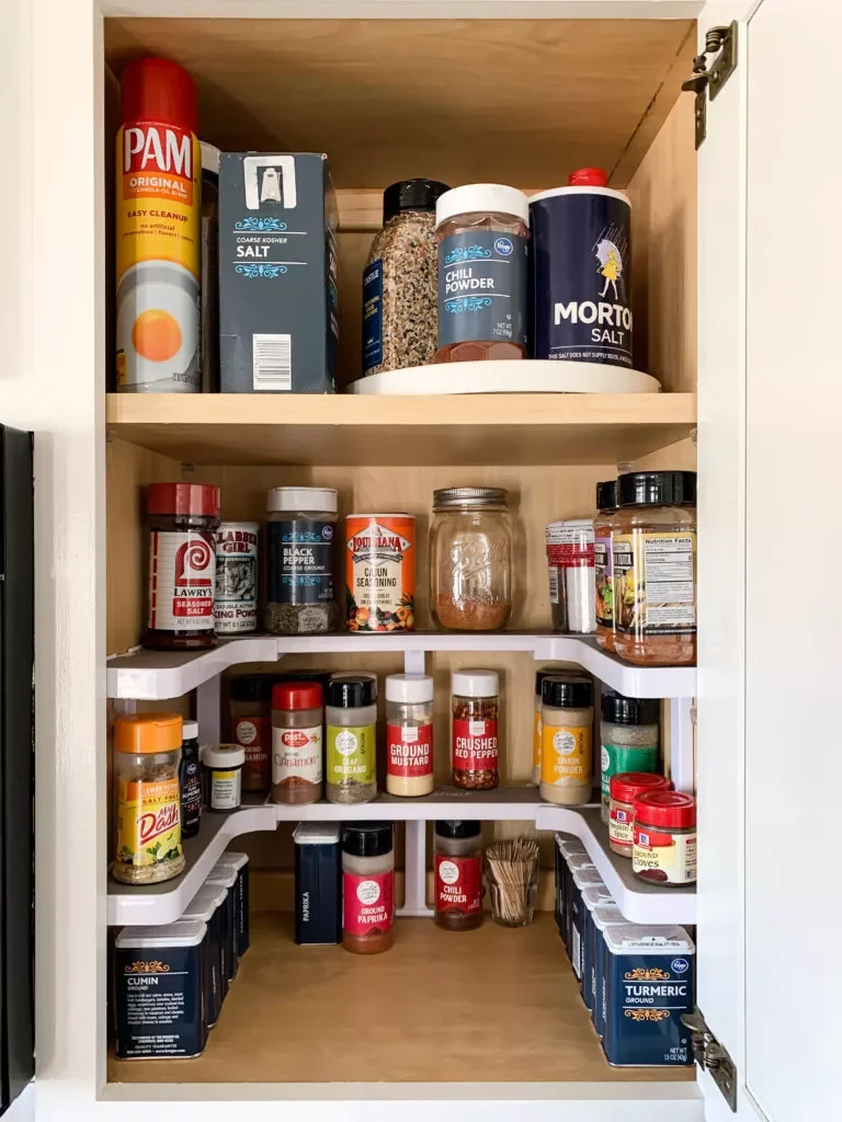 20 DIY Spice Rack Solutions to Eliminate Kitchen Clutter 6 Stacked Spice Rack for Cabinets