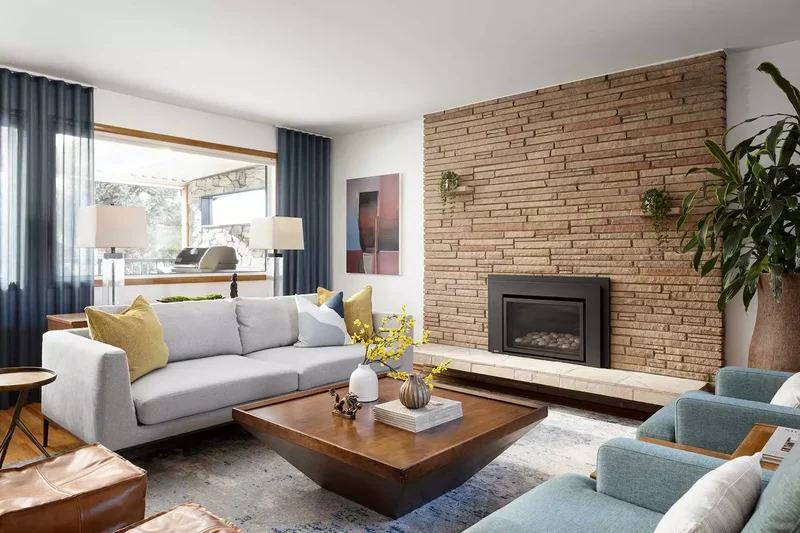 67 Fireplace Designs for a Cozy Focal Point in Your Space 32 Stacked Stone Fireplace