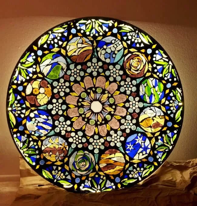 Stained Glass Mosaic Wall Light