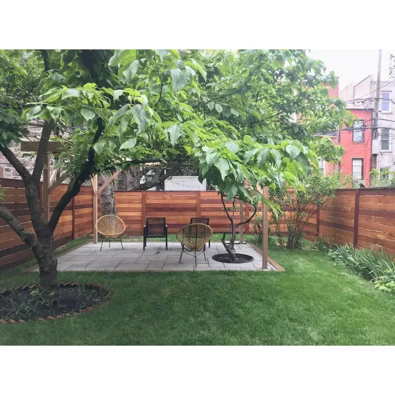 Stained Horizontal Fence