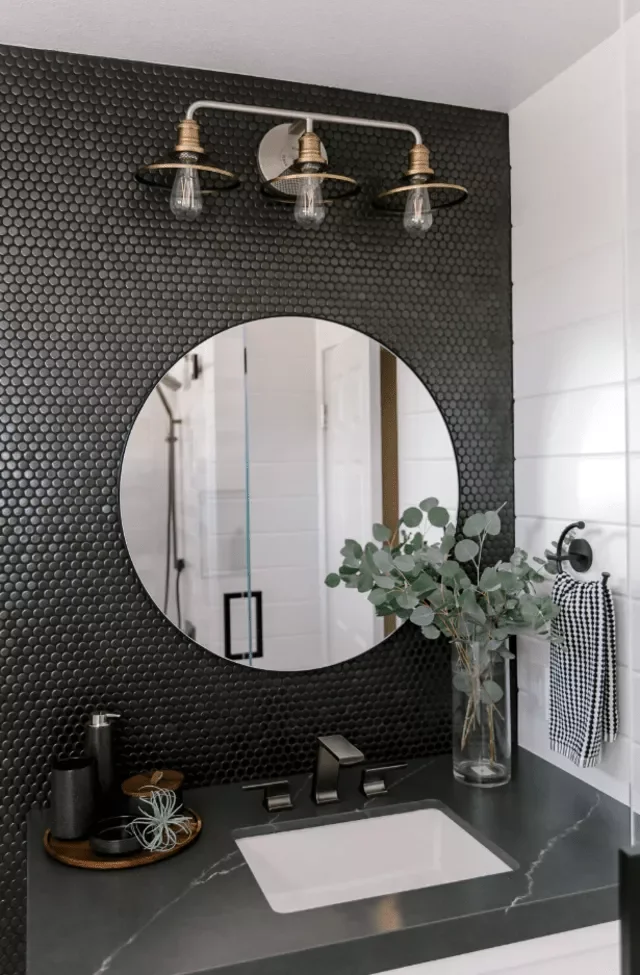 50 Moody Dark Bathroom Ideas for a Dramatic Transformation 28 Start With an Accent Wall