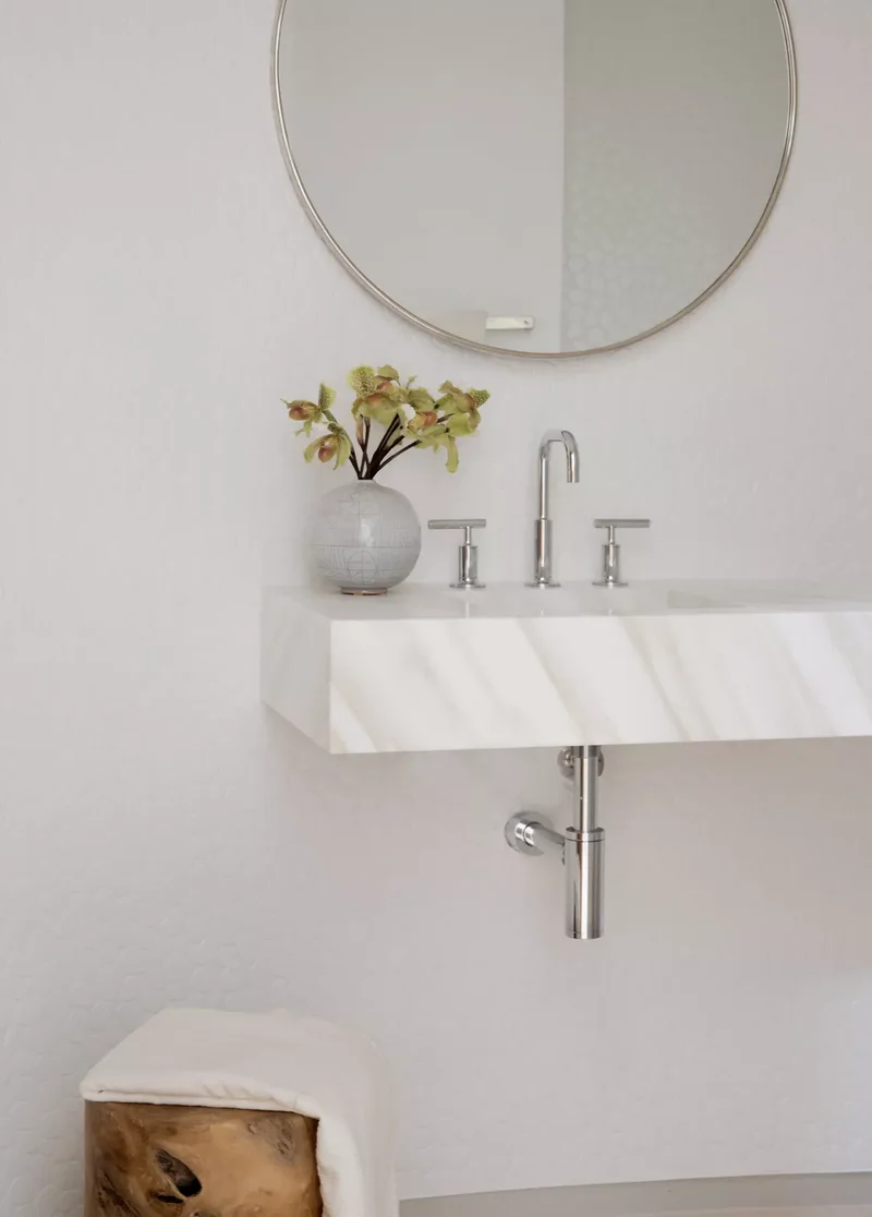 30 Neutral Bathroom Designs That Feel Timeless & Serene 16 Statement Sink Neutral Bathroom