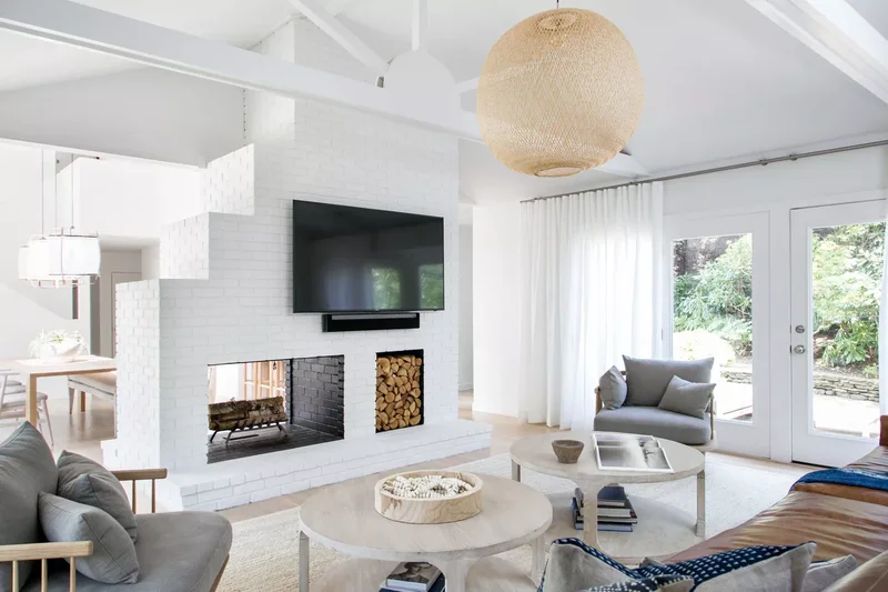 42 White Brick Fireplace Ideas to Modernize Your Living Space 38 Stepped Brick Fireplace