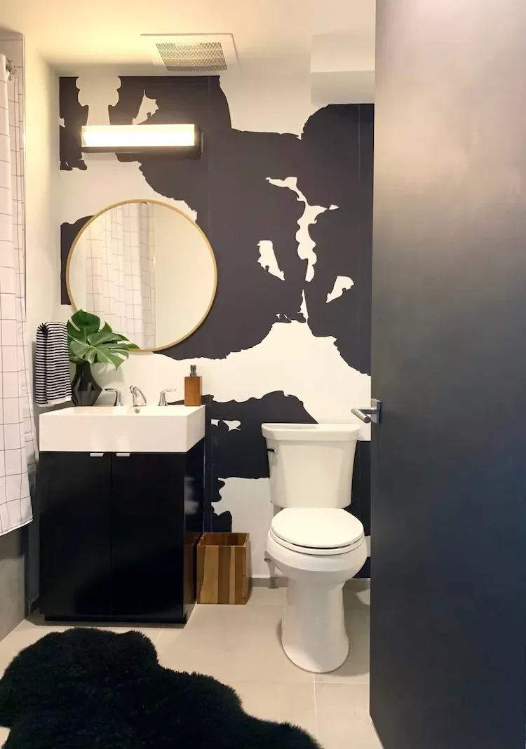 43 Beautiful Powder Room Ideas to Transform Your Half Bath 34 Stick to Black and White