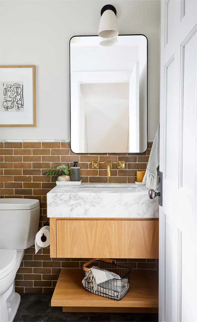 51 Stunning and Inspired Bathroom Wall Decoration Ideas 8 Stick with Neutrals