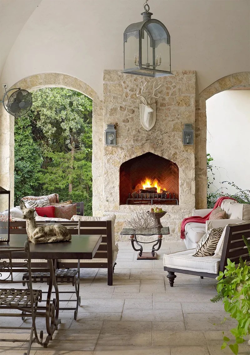 39 Outdoor Fireplace Designs for Your Cozy Retreat Space 7 Stone Outdoor Fireplace