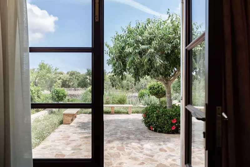 Stone Patio and Bench