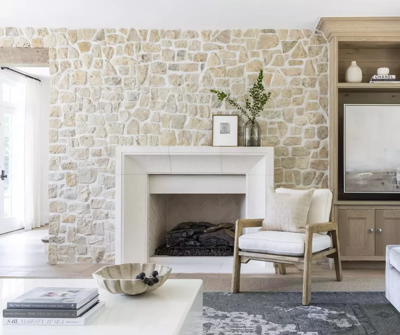 19 Fireplace Accent Wall Ideas to Transform Your Space 13 Stone With White Grout