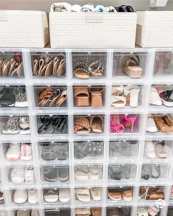 Store Shoes in Clear Boxes