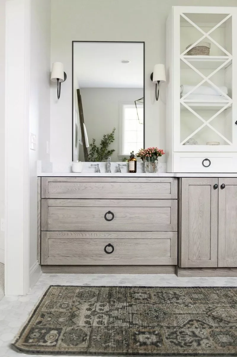 32 Clever and Beautiful Towel Storage Solutions 31 Store in Glass-Front Cabinets