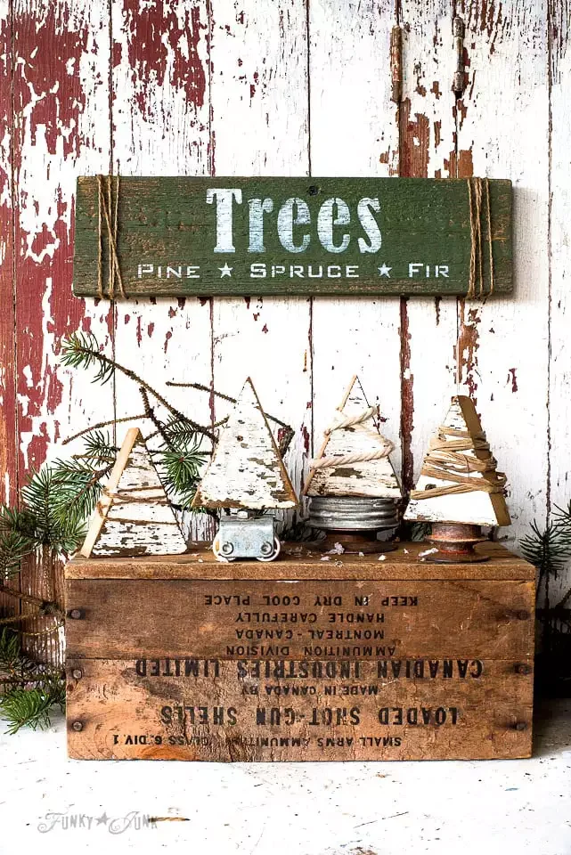 DIY Christmas Tree Ideas Worth Displaying for Your Guests 5 String-Wrapped Wood Christmas Trees