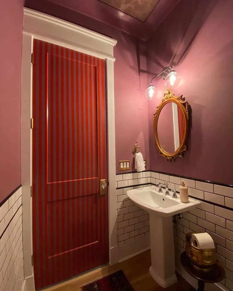 30 Creative Door Painting Ideas for Your Home Interior 1 Striped Door