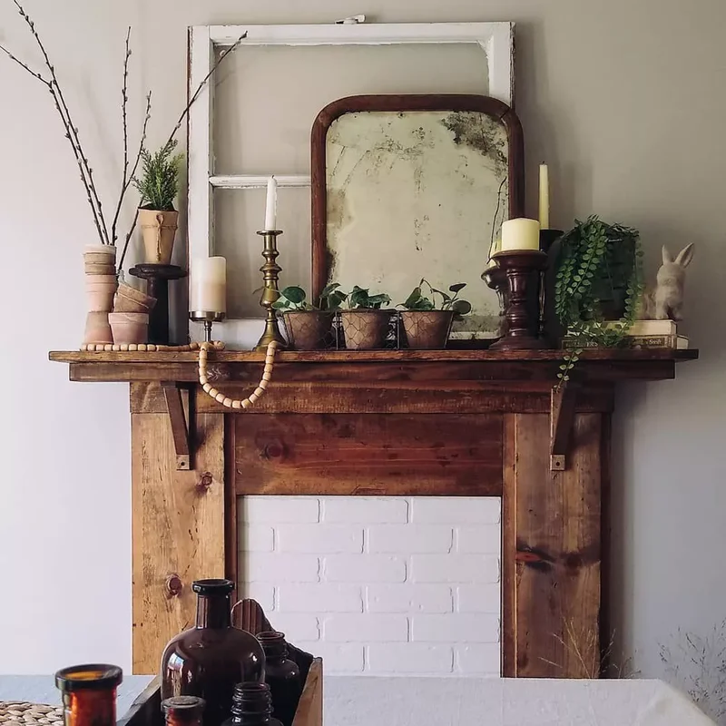 Style a Mantel Plant Shelf