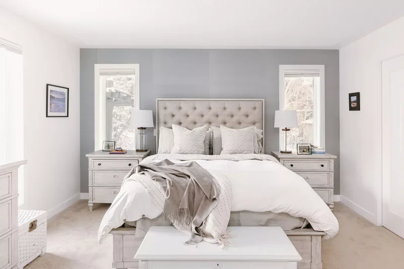 Style a Tufted Gray Headboard
