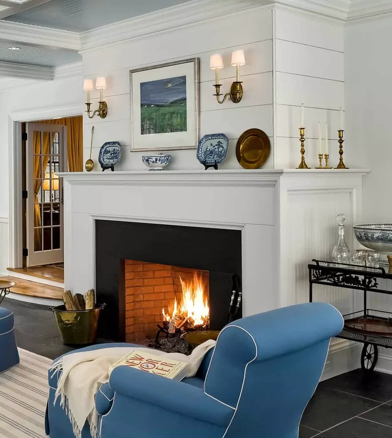 47 Shiplap Fireplace Designs for Every Style and Space 31 Sunroom Fireplace