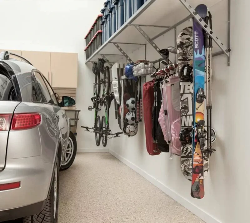 18 Smart Garage Bike Storage Solutions to Maximize Space 13 Suspend Bikes From the Bottom of a Shelf