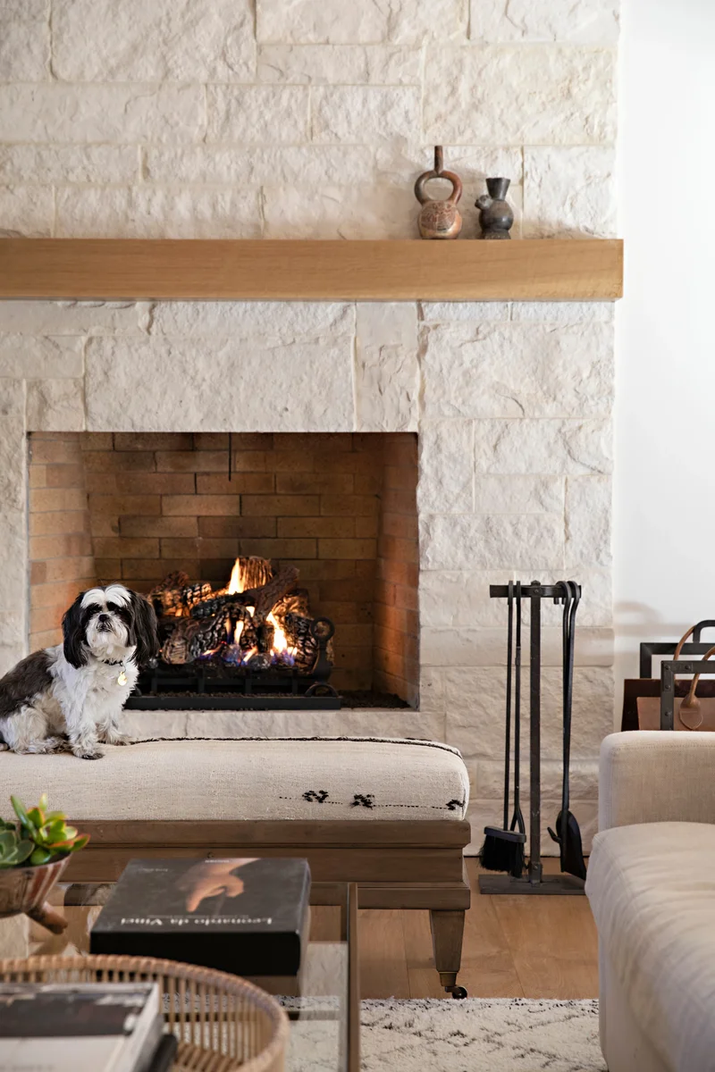 21 Modern Farmhouse Fireplace Ideas for Cozy Charm at Home 10 Swap Brick for Stone