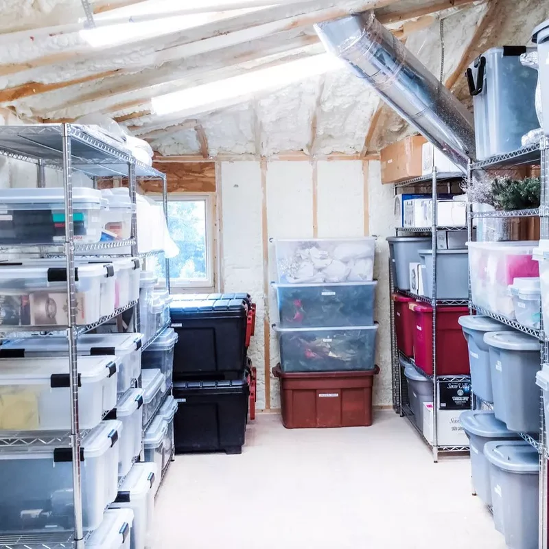 20 Attic Closet Solutions for Your Slanted Ceiling Space 5 Switch Up the Shelf Placement