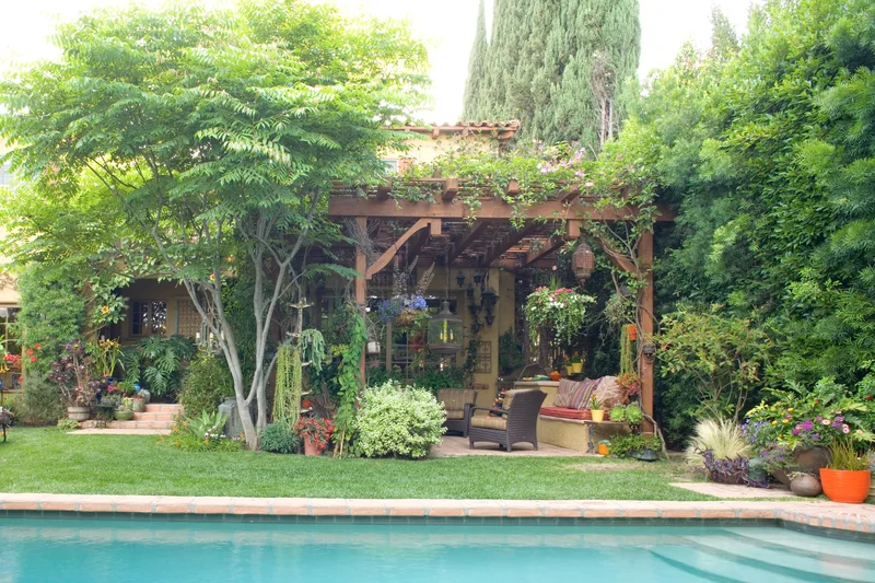 20 Stunning Pool Landscaping Ideas to Design Your Backyard Oasis 3 Take Cover Under a Pergola