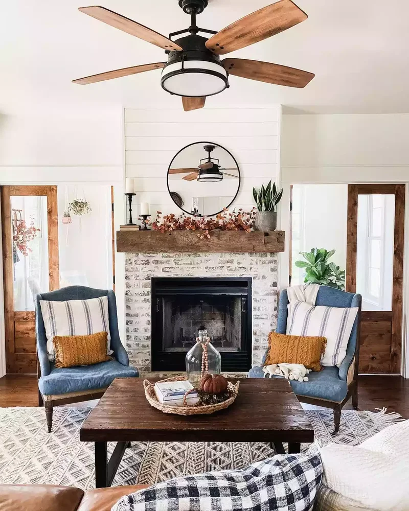 34 Cozy Farmhouse Fireplace Designs to Transform Your Room 19 Take a Cue From Industrial Style