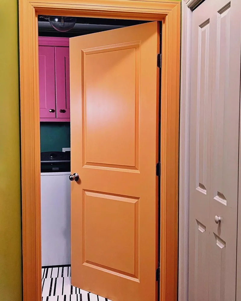 30 Creative Door Painting Ideas for Your Home Interior 22 Tangerine Orange